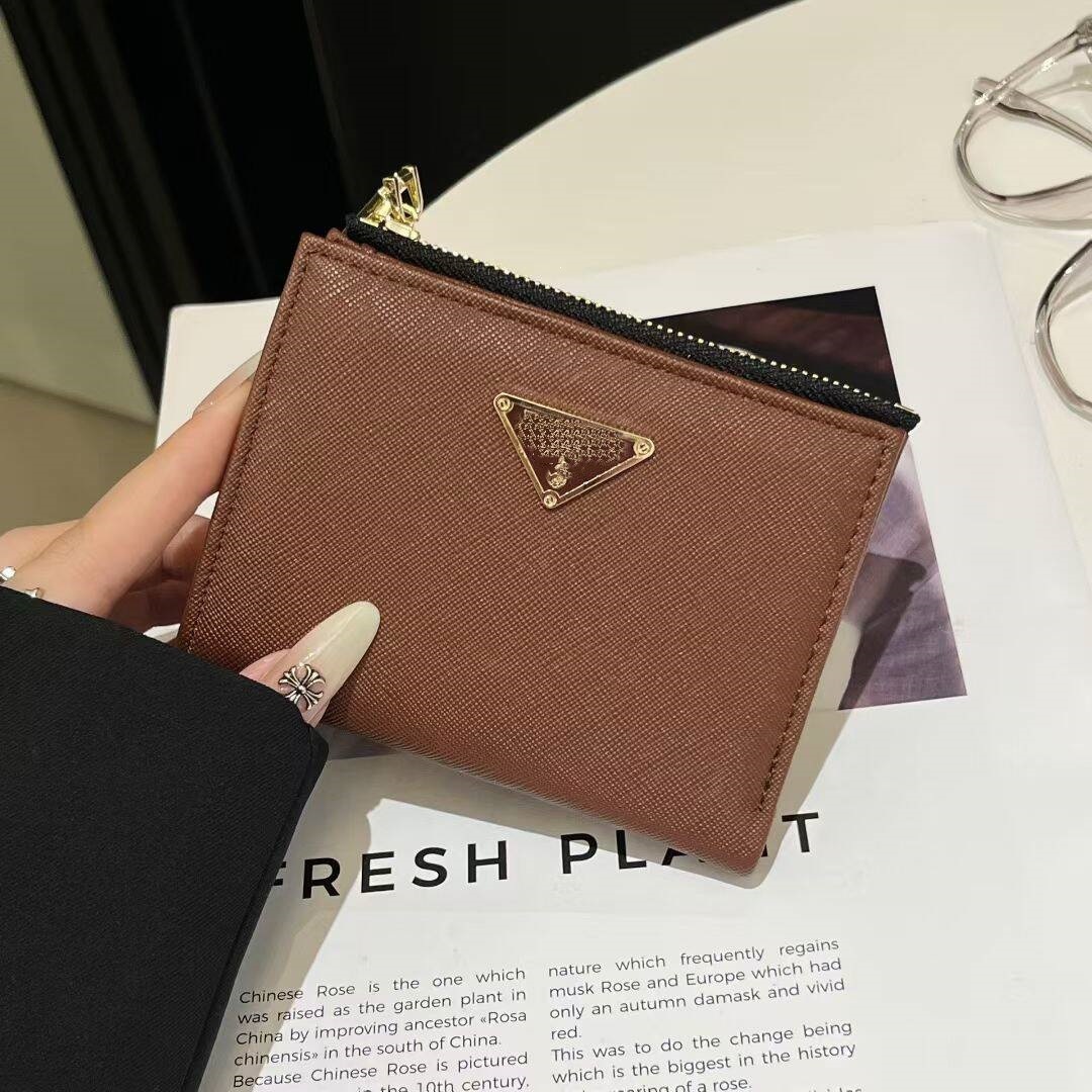 Brand luxury coin purse women small card case multi-card slot cross grain coin purse