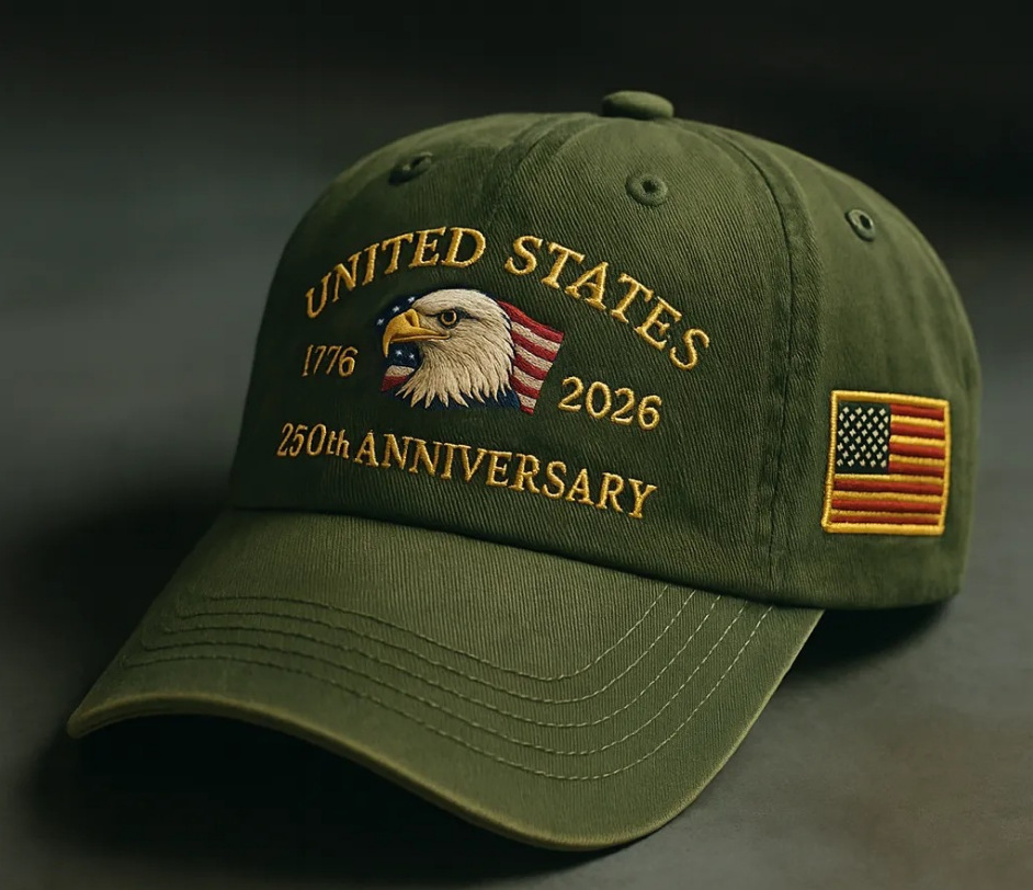 2025 New Embroidered Baseball Cap US250th Anniversary Logo US 250th Anniversary Memorial Hat Cap