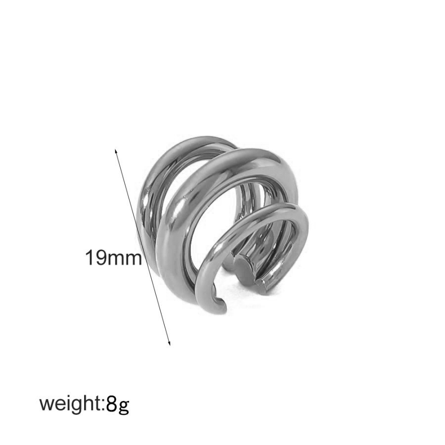 New Ins style titanium steel ear cuff no ear hole 18K gold stainless steel ear clip