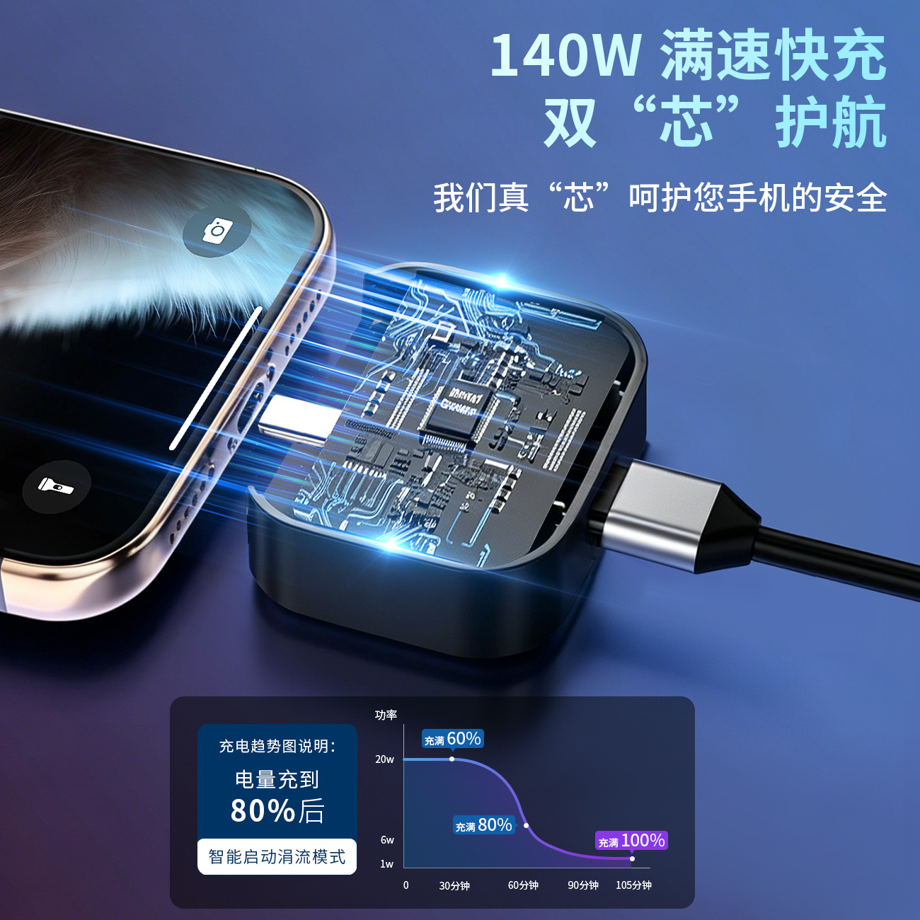 Full Charge Separator Upgraded Version Real-time Monitoring Phone Charging Smart Full Charge Disconnector Full Charge AI Recognition