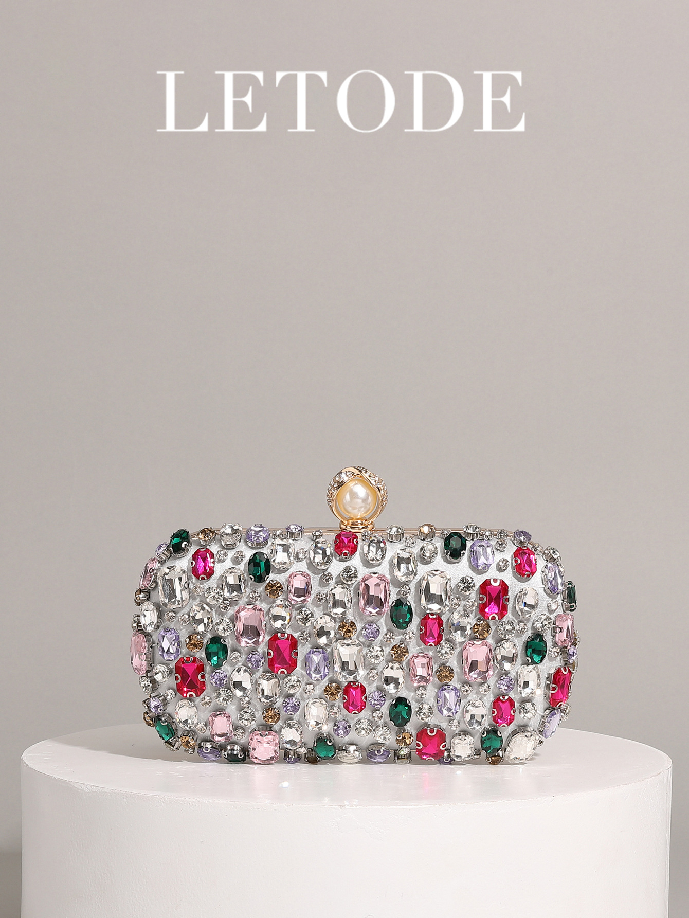 Colorful Evening Bag Banquet Clutch Bag Women's Dress Evening Dress Bag Rhinestone Party Bag