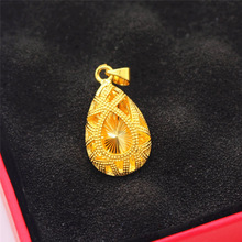 Teardrop pendant necklace for women gold-plated hollow simple pendant collarbone chain live streaming jewelry
