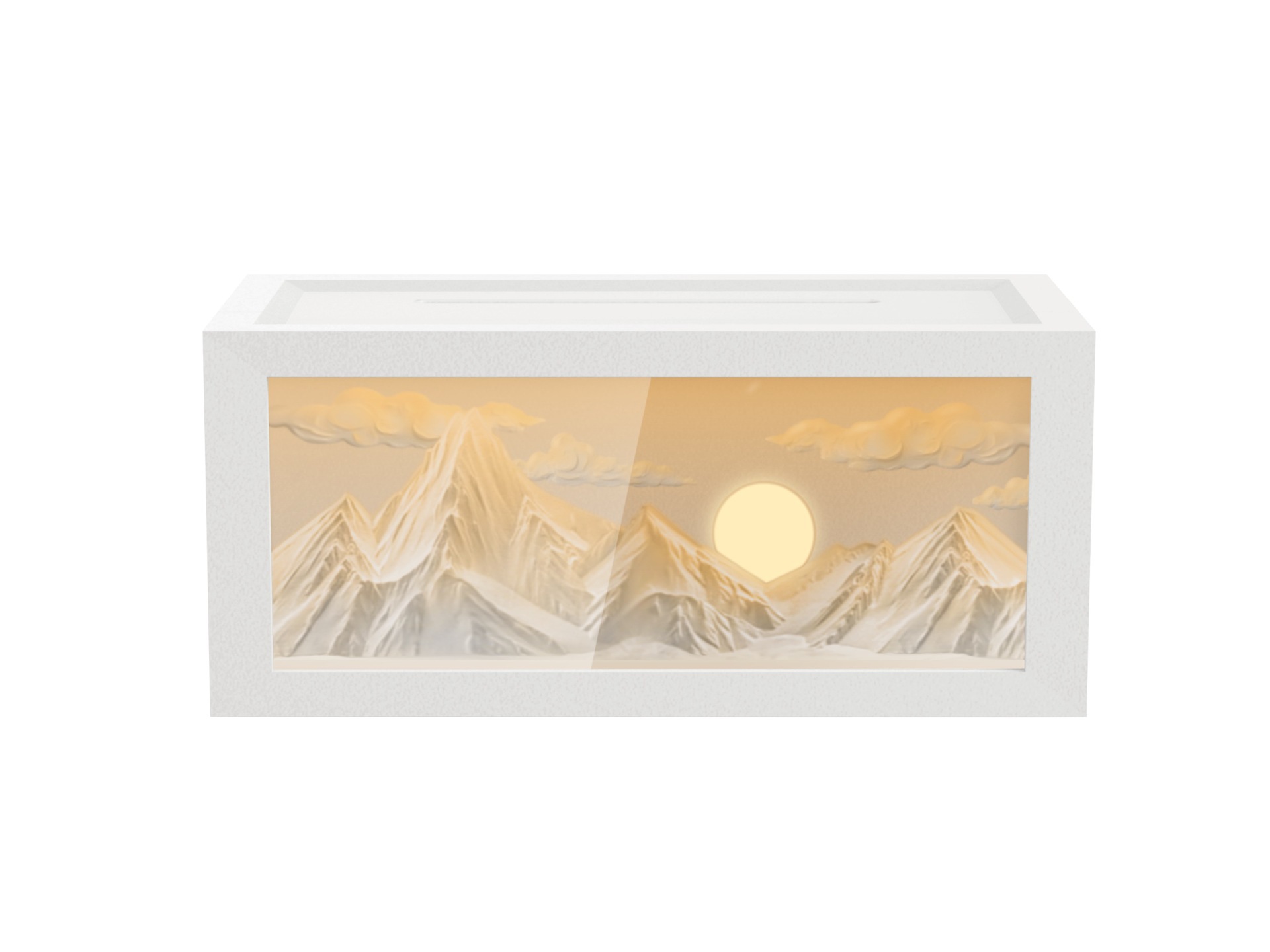 New Desktop Fireplace Sunshine Gold Mountain Aromatherapy Machine Silent Home Desktop Small Snow Mountain Humidifier Diffuser