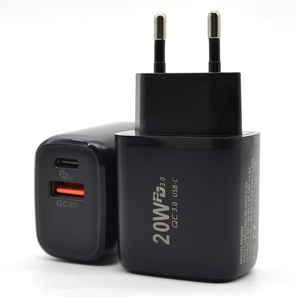 Dedicated PD30W Dual Port A+C Fast Charger Multi-Protocol European Standard Multi-Port Charger European Standard Fast Charging Head