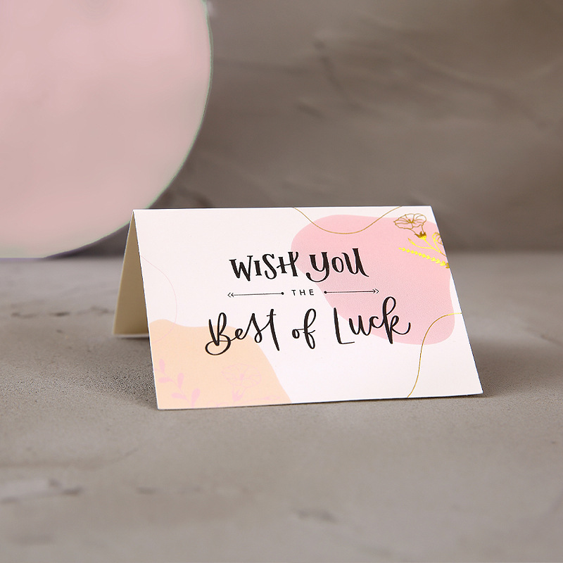 Gold foil greeting card birthday gift card flower shop gift card blessing greeting card