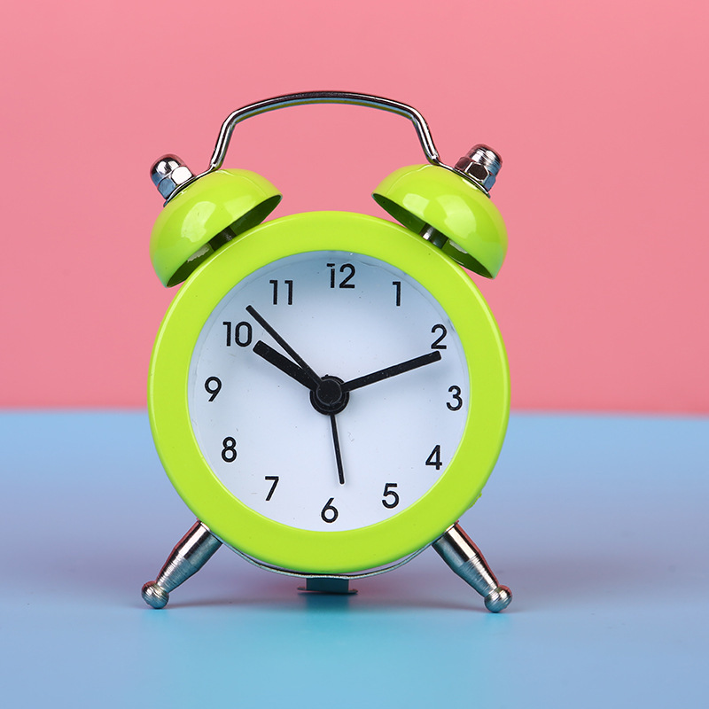 Cartoon Mini Metal Alarm Clock Student Children Gift Clock Add Logo