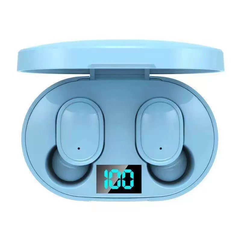 E6S Bluetooth Earphone Digital Display Macaron Mini Sports In-ear Long Battery Life Wireless Earphone