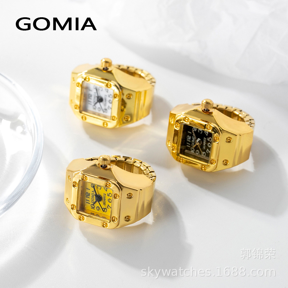 //EB Rivet Heart Octagonal Ring Watch
