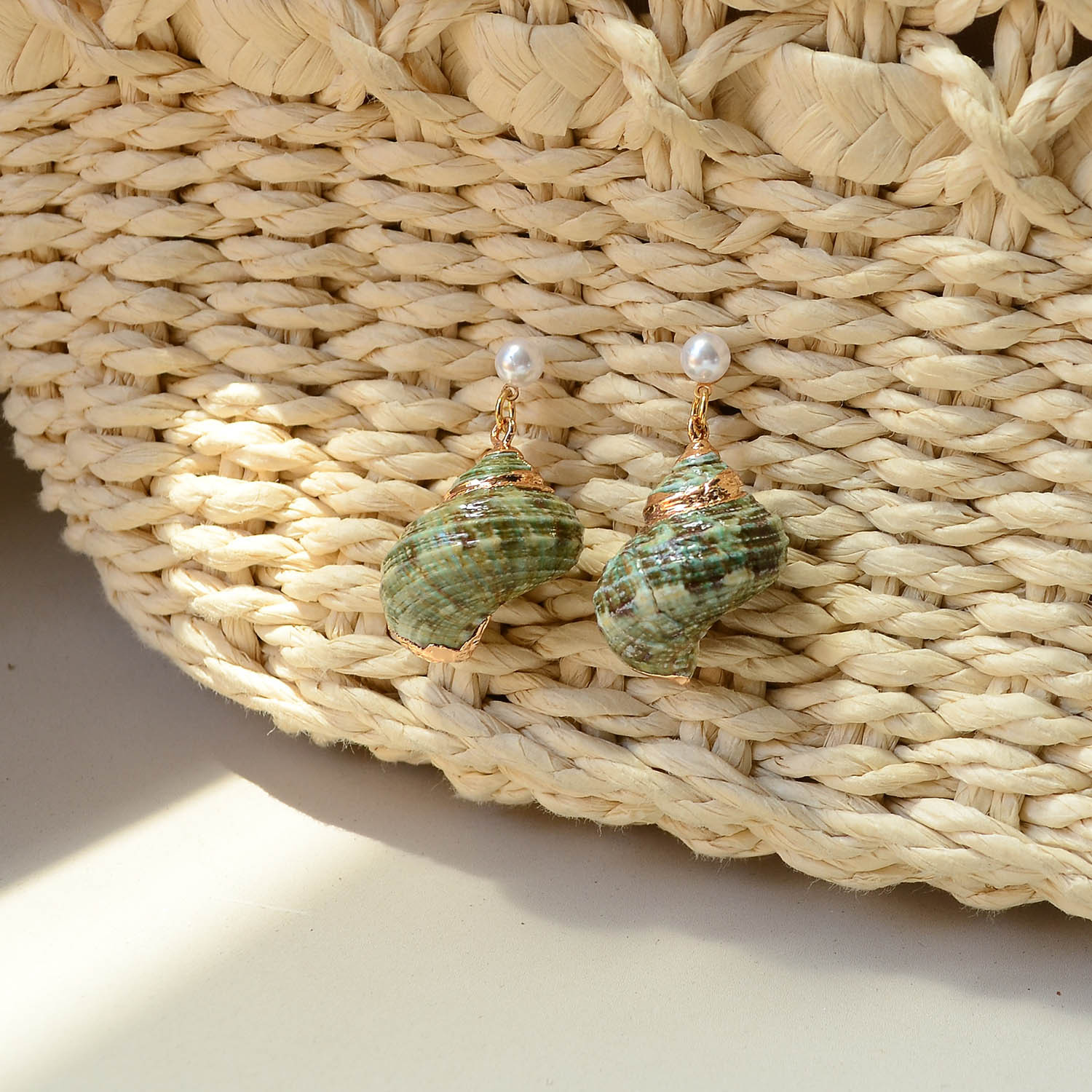 New Shell Conch Earrings Exaggerated Earrings Women Bohemian Beach Vacation Style Jewelry