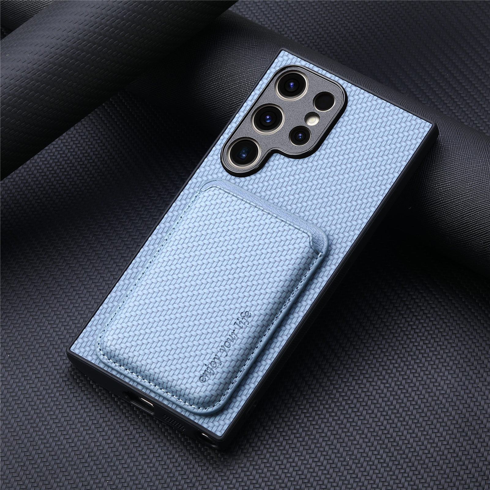 For Samsung phone case S26 Ultra protective case S25 Fe magnetic Magsafe two-in-one card case leather case