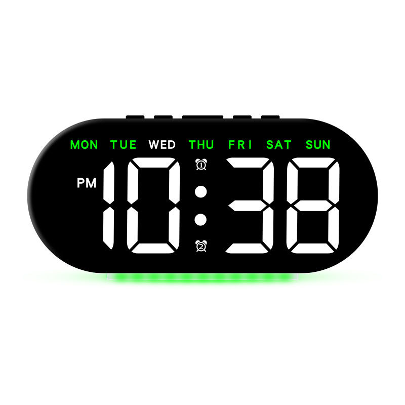 Innovative Atmosphere Lamp LED Large Character Digital Clock Date Table Clock Multifunctional Digital Alarm Clock GH8033
