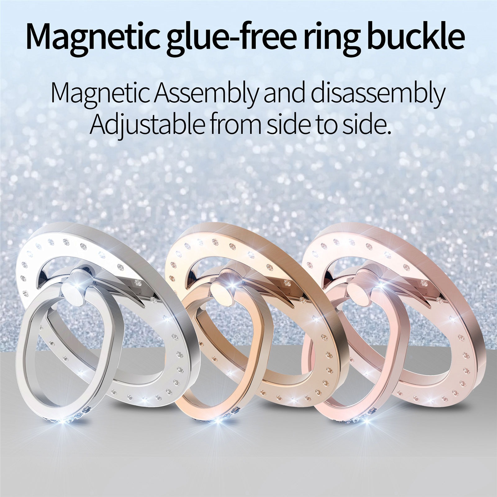 Magnetic Ring Phone Mount Compatible with Apple 16 MagSafe Strong Magnetic Rotating Ring Clip