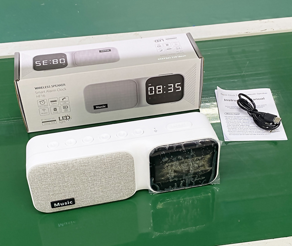 2026 sleep white noise clock speaker, Bluetooth alarm clock audio fabric bedside speaker, baby soothing sleep aid