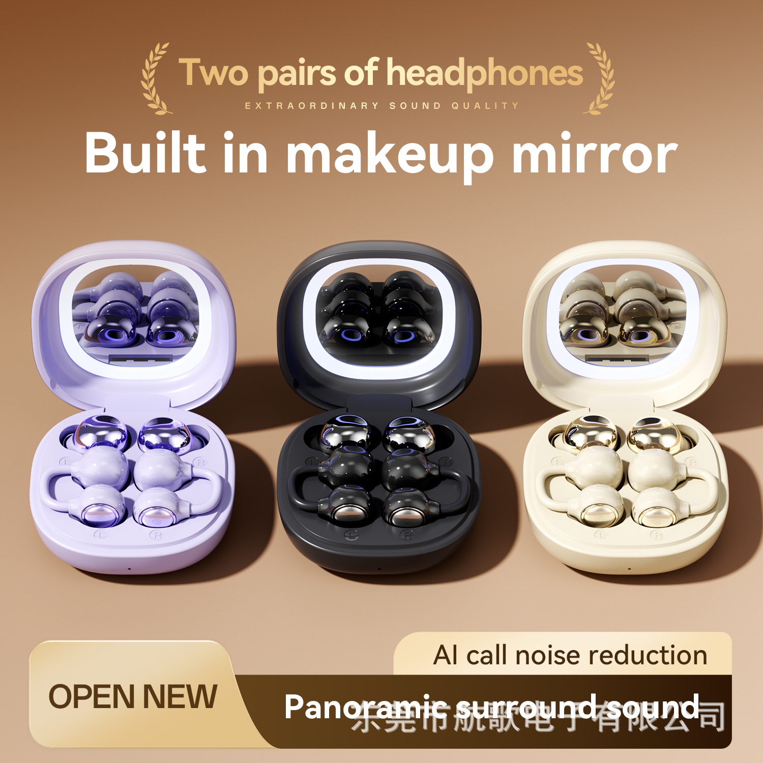 New dual earphones Bluetooth earphones M165 digital display open-ear non-in-ear sports Bluetooth earphones 6.0