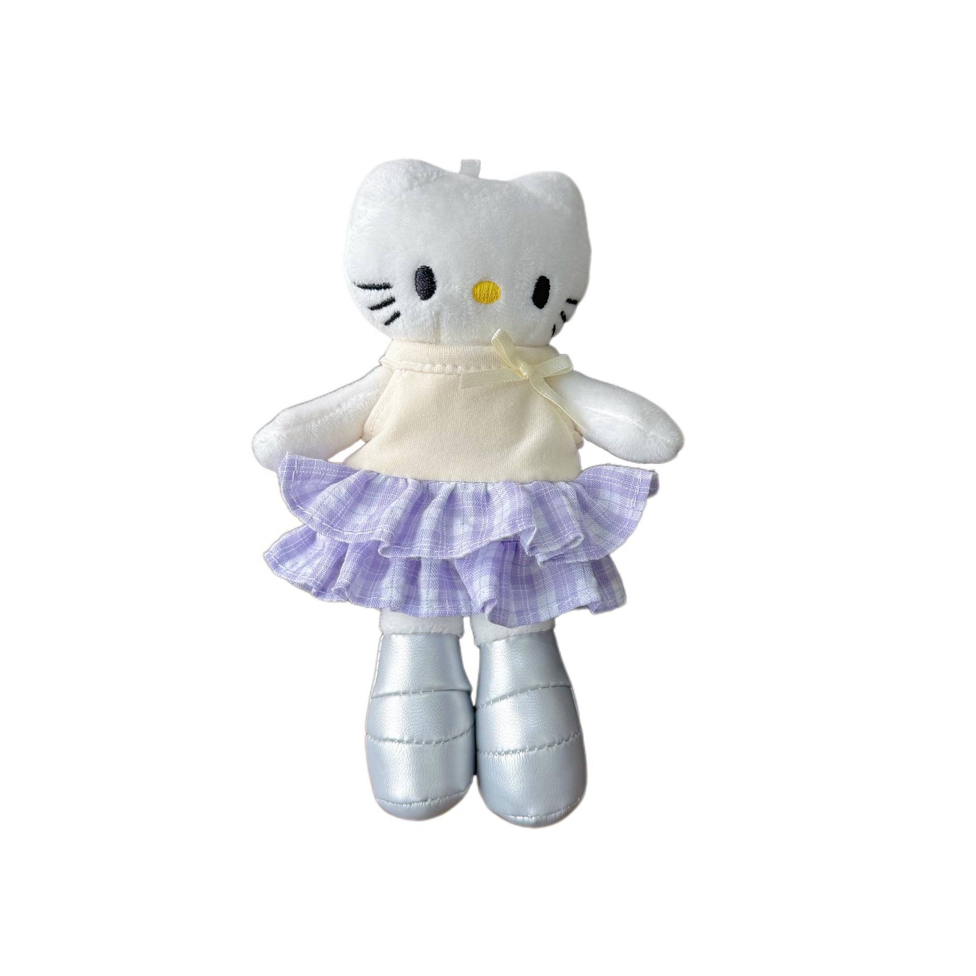 New long-legged kitty spring and summer bubble dress 10cm cotton doll plush doll clothes mini clothes