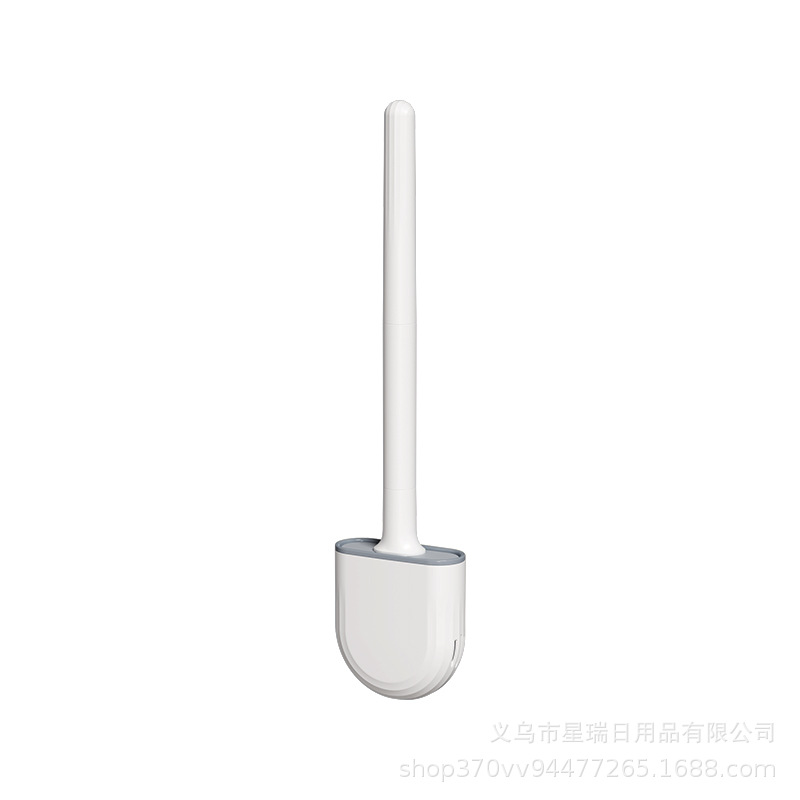 Mini Silicone Toilet Brush, Household No-Dead-Angle Toilet Cleaning Brush, Wall-Mounted, Detachable Bathroom Brush