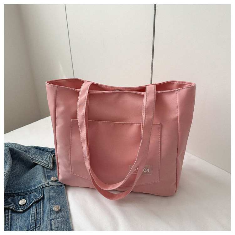 Spring and Summer New Tote Bag Women 2026 Casual Canvas Single Shoulder Bag Student Handbag Shopping Bag