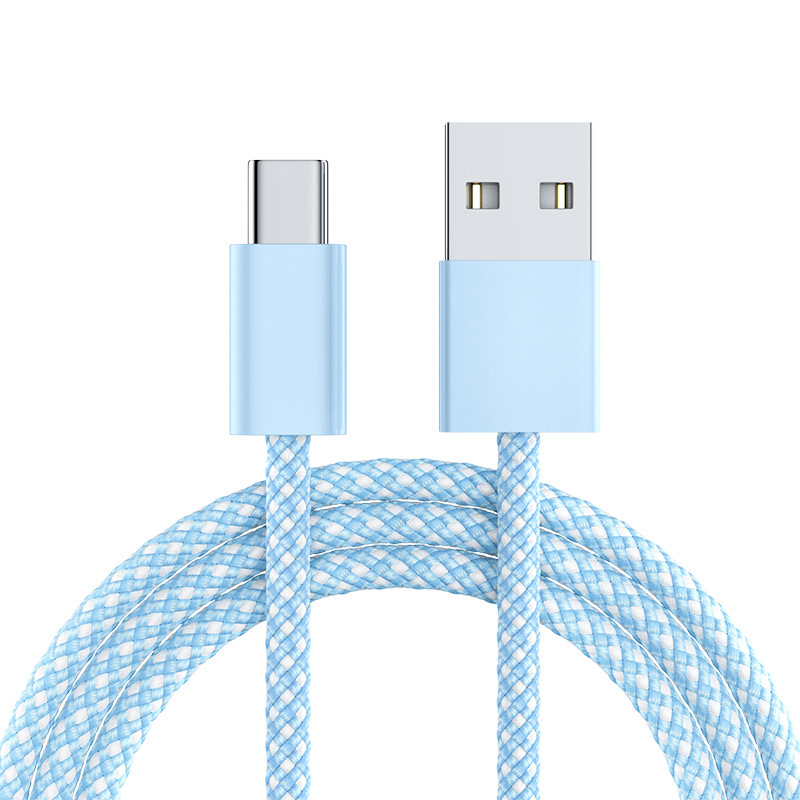 Type-C Data Cable Macaron Color for iPhone 15 16 Samsung Fast Charging USB Charging Cable