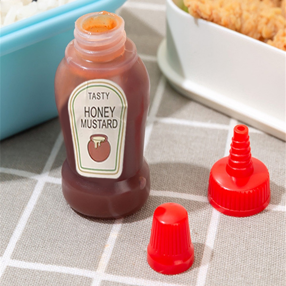 Mini portable sauce bottle bento salad dressing ketchup split bottle plastic seasoning squeeze bottle