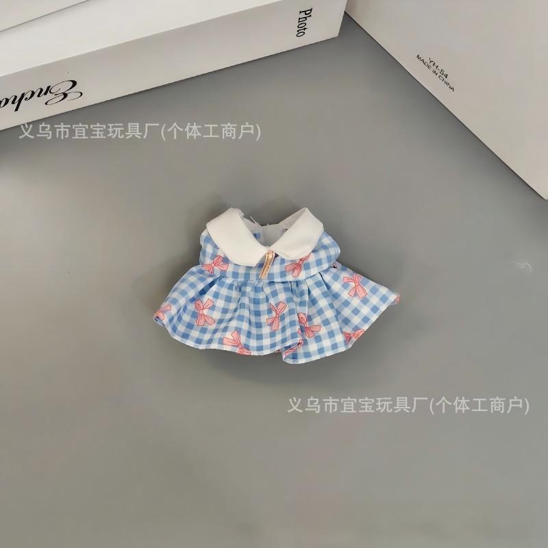 New Zsiga Gazi Sister Movable Doll Potato Doll Long Leg KT Doll Collar Floral Plaid Dress Doll Clothes