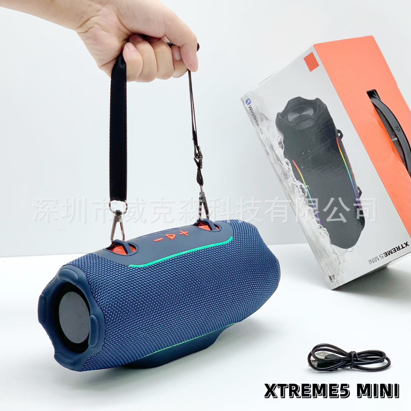 New 5th Generation Mini XTREME5 LED Bluetooth Speaker with Light, Portable Outdoor Subwoofer