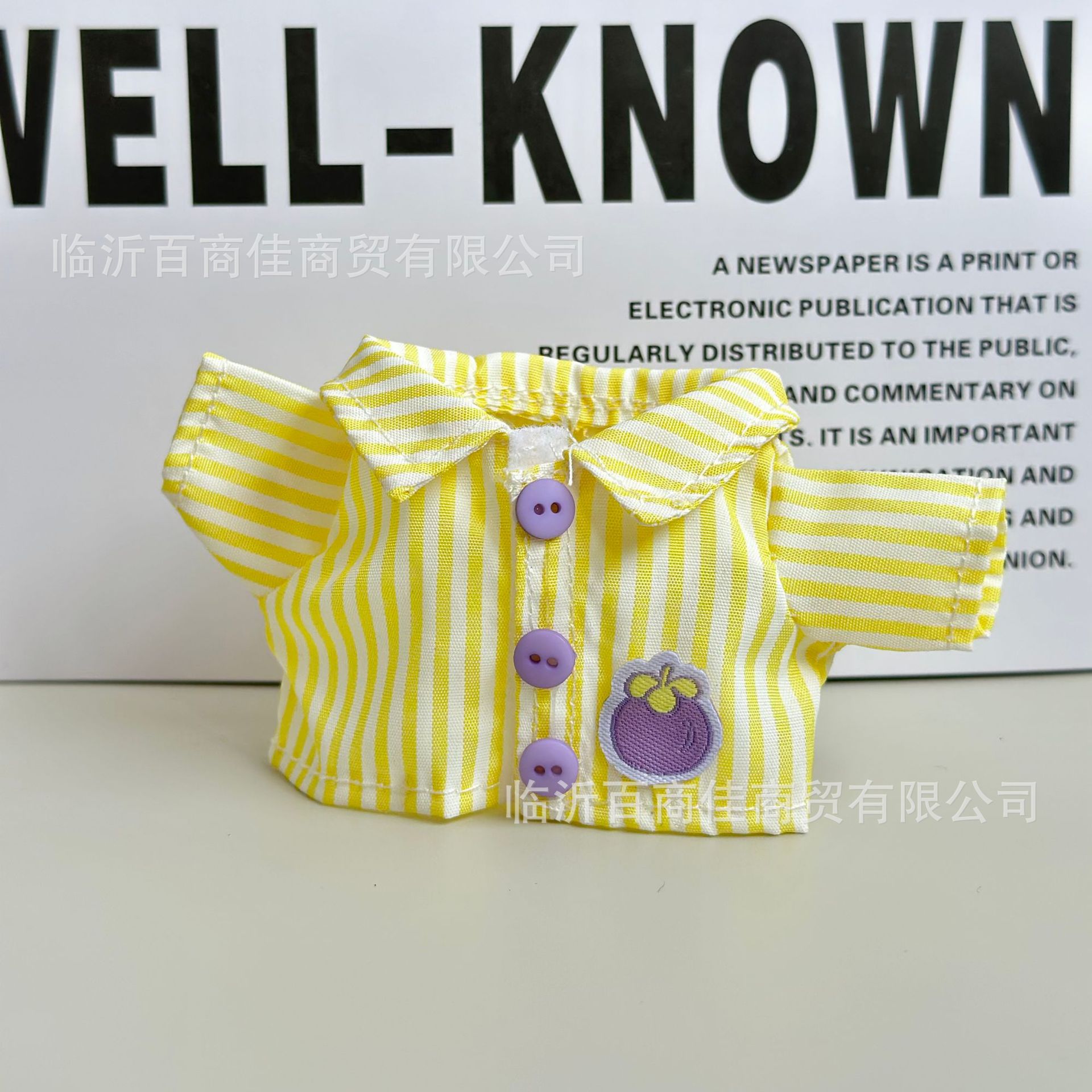 Long-legged KT shirt 17CM labubu first second third generation vinyl cotton doll small shirt Shirley Mei cardigan doll clothes