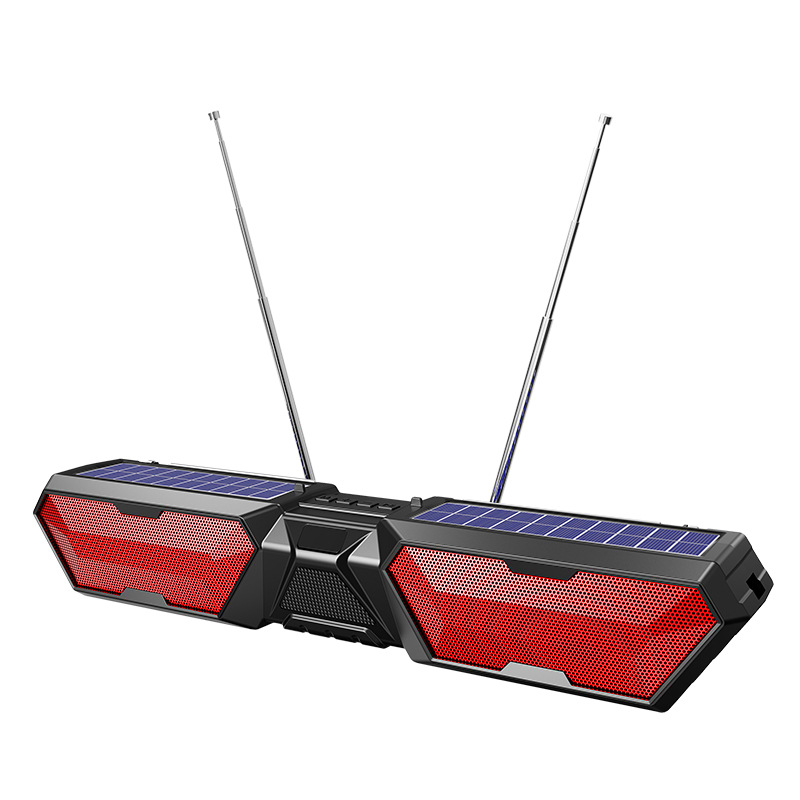 Soundbar Bluetooth Speaker Strip with Color Lights Desktop Outdoor Solar Bluetooth Speaker Subwoofer