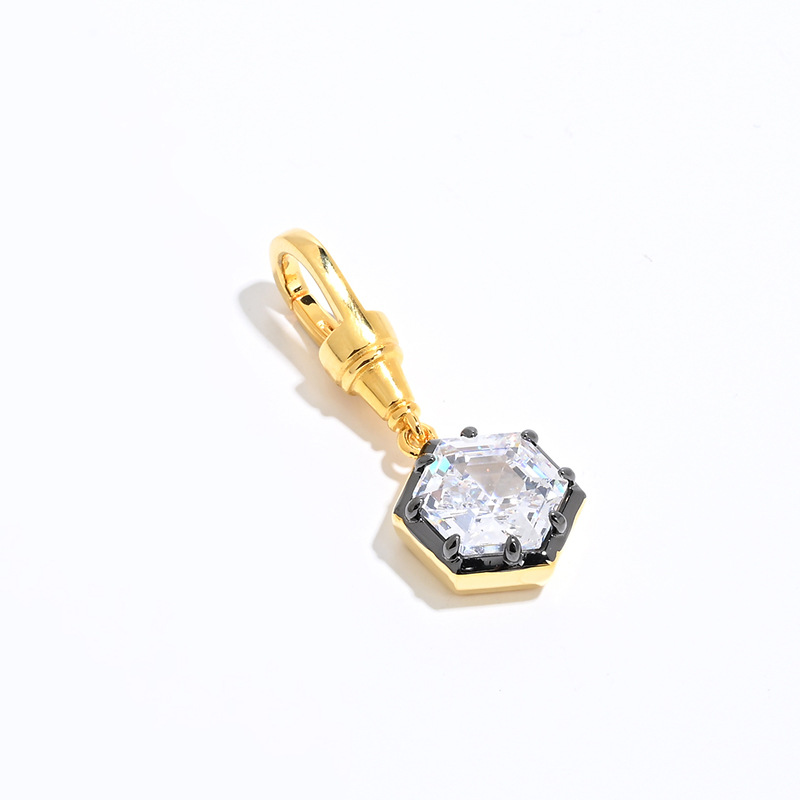Sweet Cool Style S925 Silver Gold-Plated Three-Dimensional Geometric Round Pendant Earrings for Women