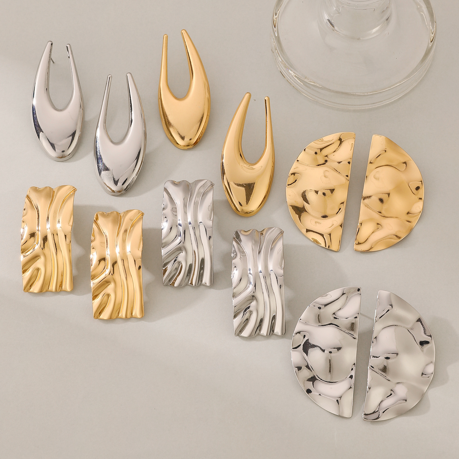 Earrings Smooth Surface Ear Stud Ear Cuff Simple Earrings