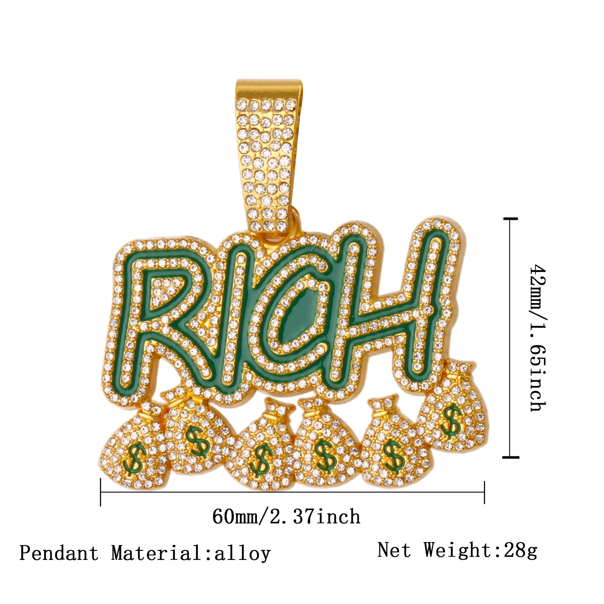 金色RICH吊坠