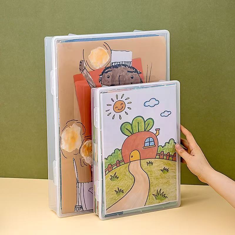 Desktop document storage box with lid office desk storage file box multifunctional plastic flip lid a4 storage box