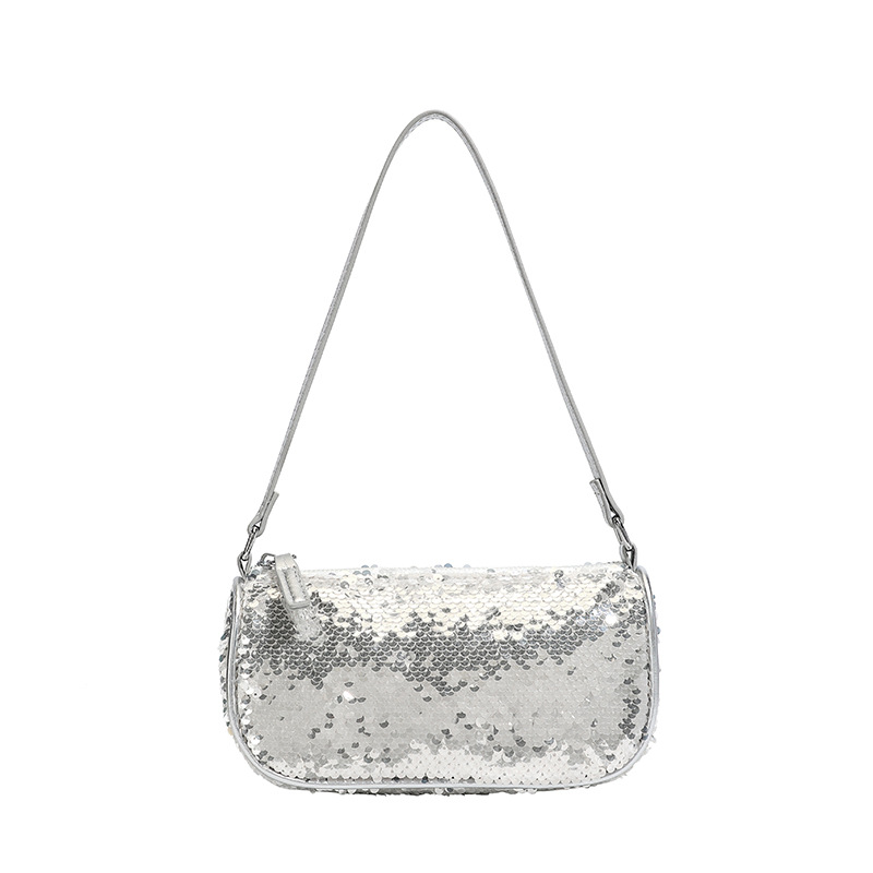 Women's Bag New Sequins Shoulder Bag Sequins Sparkling Women's Bag Nightclub Party Exquisite Underarm Bag