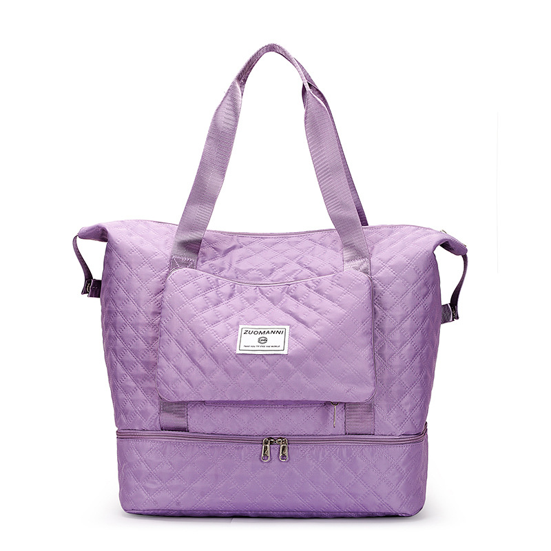 Waterproof Foldable Travel Bag with Wet-Dry Separation, Yoga Fitness Bag, Can Be Used on Trolley, Shoulder Sports Bag
