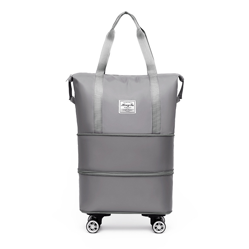 Universal wheel travel bag with wheels, large capacity bag for women, foldable trolley bag, shopping storage bag