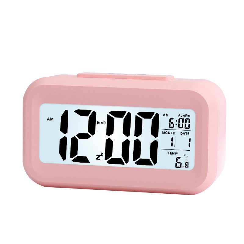 Temperature version smart clock silent clock snooze electronic clock light sensor alarm clock with voice student special alarm clock