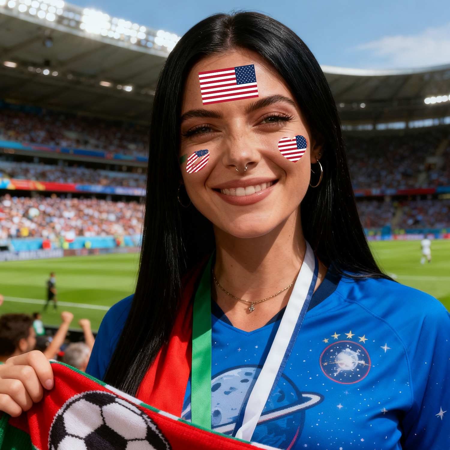 2026 New USA Canada Mexico World Cup Flag Tattoo Sticker Football Match Sports Event Tattoo Sticker Water Transfer Face Sticker