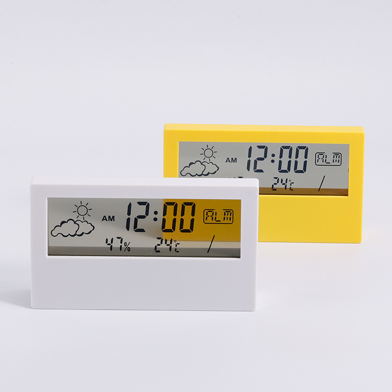 Desktop electronic alarm clock weather display alarm clock alarm clock student special with light student alarm clock with voice alarm clock