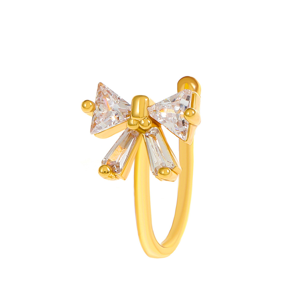Non-Piercing Nose Clip Copper Set Zircon U-Shaped Star Love Crown Nose Ring No Piercing Nose Ornament Piercing Decor