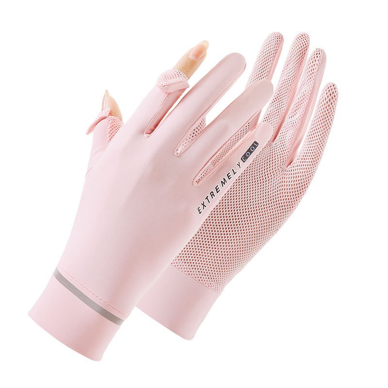 Sun Protection Gloves for Women, Summer Thin Style, Anti-Uv, Outdoor Cycling, Electric Bike Driving, Sunshade, Non-Slip, Fishing, Ice Silk