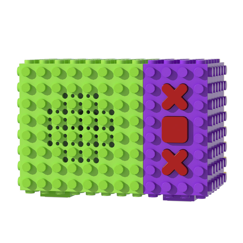 New building block Bluetooth speaker mini small sound loud matching Lego toy children companion gift gift