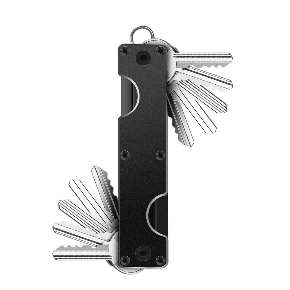 2025 New Double-Head Metal Keychain Aluminum Alloy Key Clip Multi-Key Organizer Holds 2-6 Keys