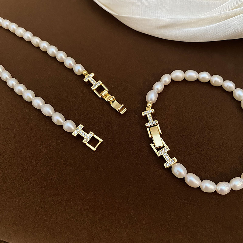 H design flawless high-quality 5mm natural freshwater pearl necklace for women, neck chain