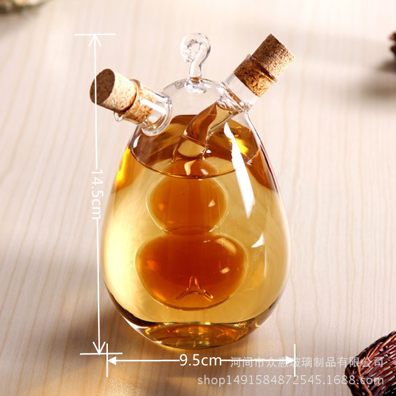 Dual-Use Glass Kitchen Oil Pouring Bottle Home Sealed Sauce Vinegar Seasoning Bottle Oil Bottle Oil Can