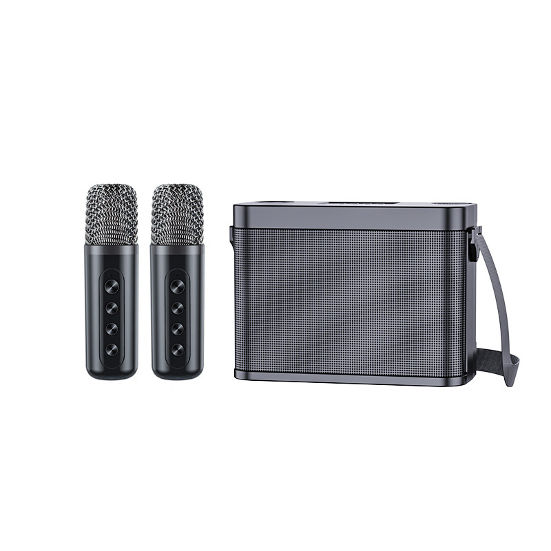 New Y-219 K-Song Wireless Microphone Speaker Audio Portable Home KTV Dual Mic Duet
