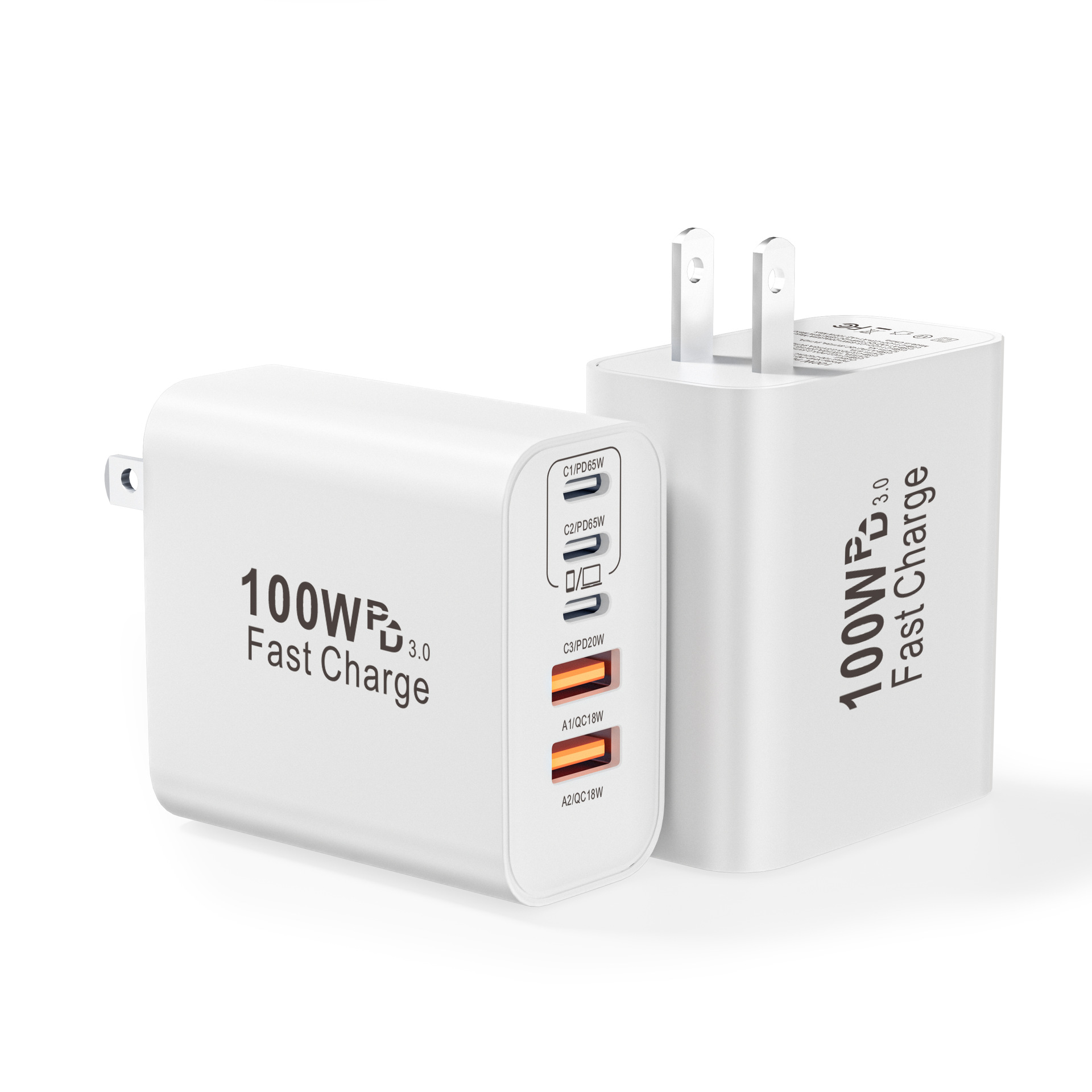 GaN 100W US standard charger for Apple 16 charger Samsung phone UL certified multi-port fast charging head