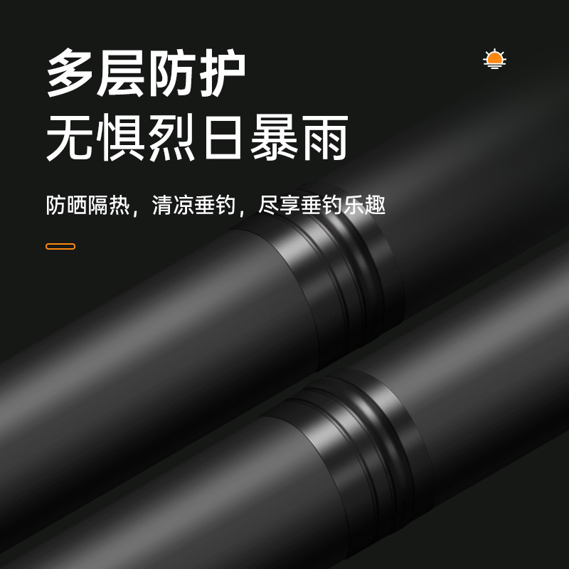 Fishing umbrella, black glue double-layer thickened rainproof large fishing umbrella, 2024 new fishing universal rain umbrella sunshade