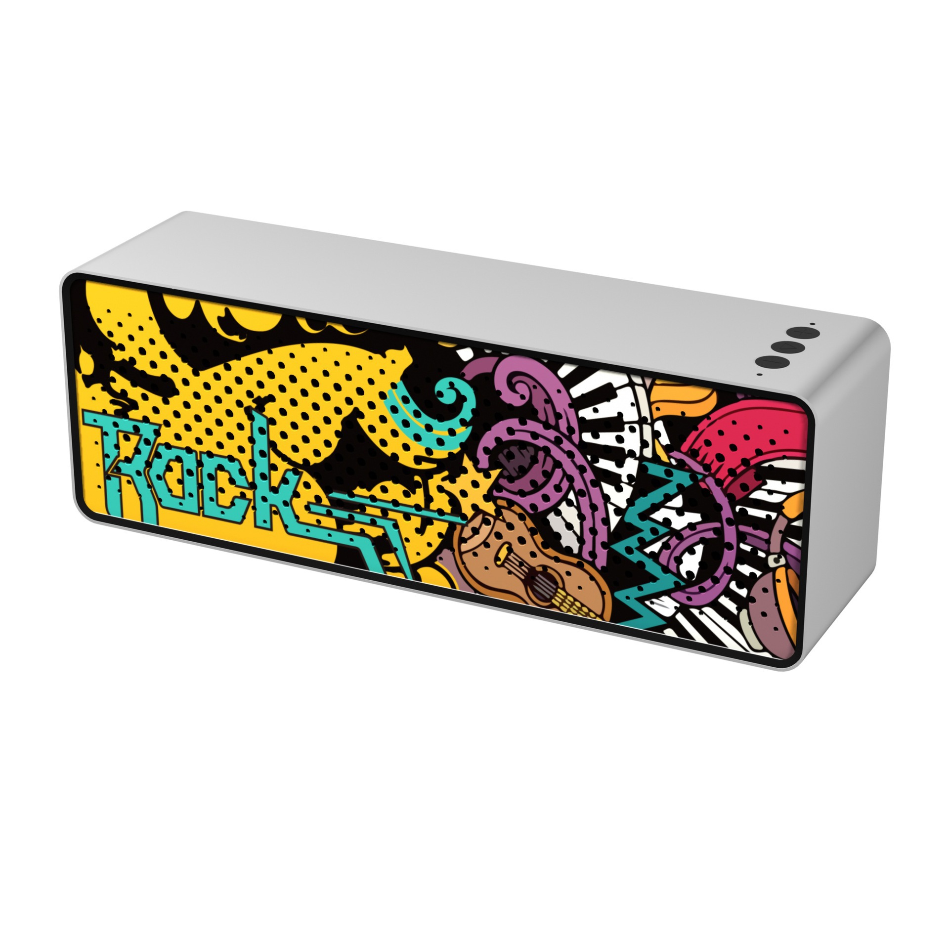 F2 Mini Wireless Computer Card Speaker Graffiti Painted Portable Heavy Bass Subwoofer Gift Speaker