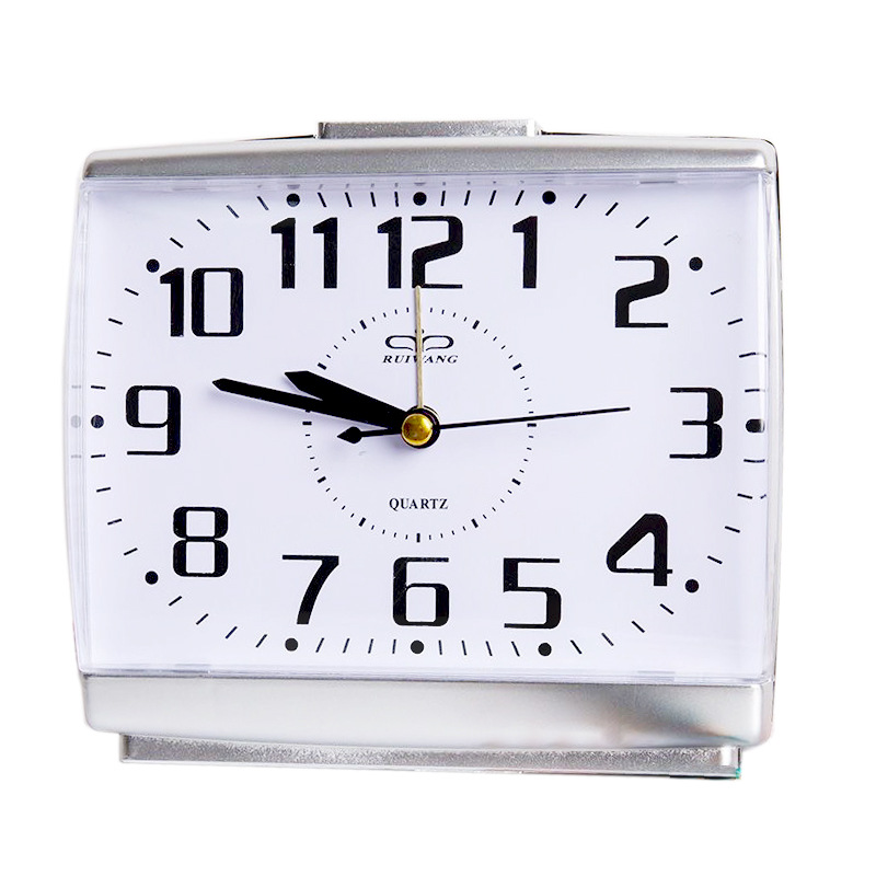 Factory Price Silent Square Large Alarm Clock Glow with Night Light 3D Digital Bedroom Desktop Alarm Clock