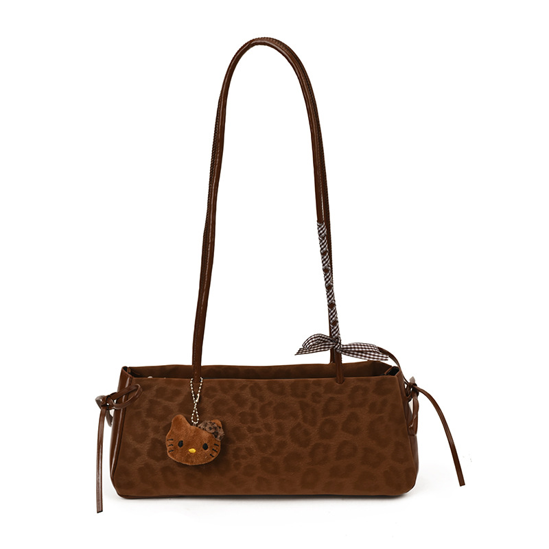 Autumn Niche Leopard Print Bags Women Large Capacity 2025 New Casual Niche Shoulder Underarm Bags Work Commute Bags