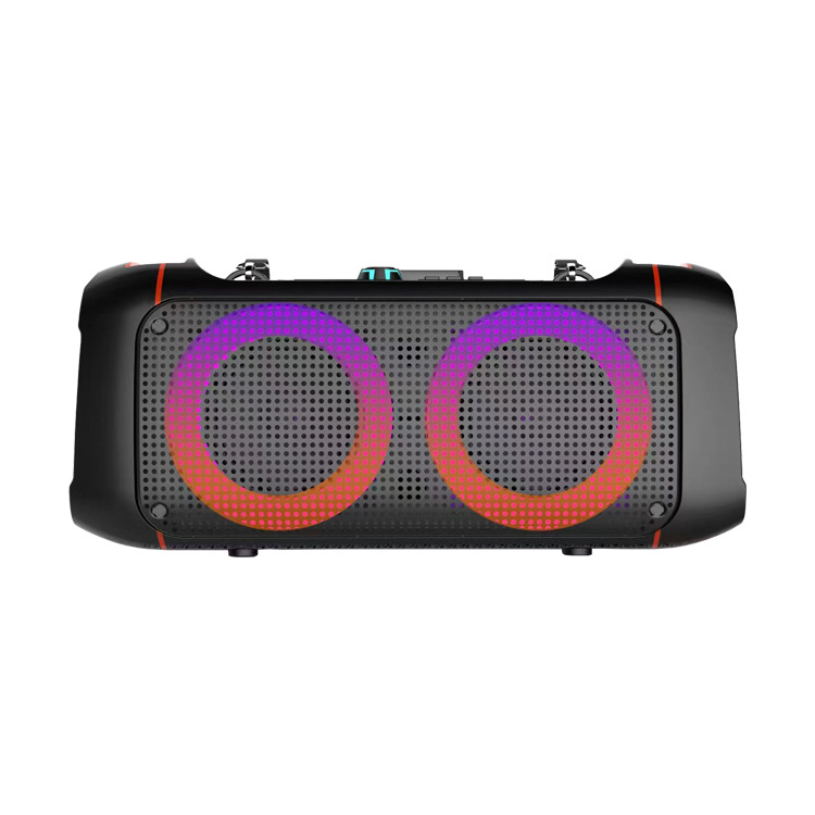 Outdoor Wireless Bluetooth Speaker Loud Volume Square Dance Audio K Song Colorful Light Speaker Portable Dual Horn